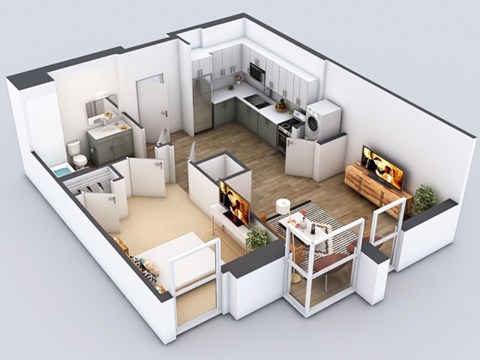 A8 Floorplan at 5550 Hollywood, Los Angeles, 90028